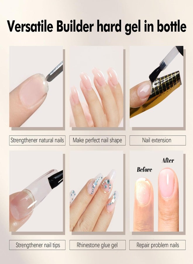 FZANEST Builder Gel Hema-free, Soak-Off Sculpting Gel For Quick Nail Extension Repair And Strengthening Long-Lasting Builder Base With Brush-On Salon-Quality Nails At Home - Image 4